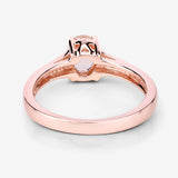 0.70 Carat Genuine Morganite .925 Sterling Silver Ring