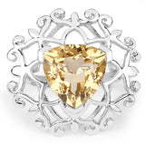 5.71 Carat Genuine Citrine .925 Sterling Silver Ring