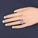 1.54 Carat Genuine Tanzanite .925 Sterling Silver Ring