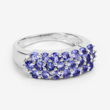 1.54 Carat Genuine Tanzanite .925 Sterling Silver Ring