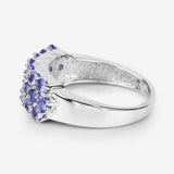 1.54 Carat Genuine Tanzanite .925 Sterling Silver Ring