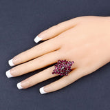 7.52 Carat Genuine Rhodolite .925 Sterling Silver Ring