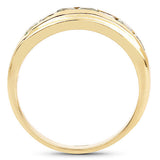 14K Yellow Gold Plated 1.26 Carat Genuine Green Sapphire .925 Sterling Silver Ring