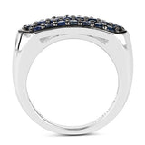 0.99 Carat Genuine Blue Sapphire .925 Sterling Silver Ring