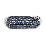 0.99 Carat Genuine Blue Sapphire .925 Sterling Silver Ring