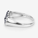 2.60 Carat Genuine Blue Sapphire .925 Sterling Silver Ring