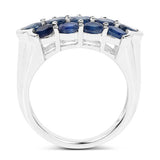 2.60 Carat Genuine Blue Sapphire .925 Sterling Silver Ring