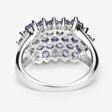 2.03 Carat Genuine Tanzanite .925 Sterling Silver Ring