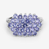 2.03 Carat Genuine Tanzanite .925 Sterling Silver Ring