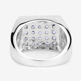 1.75 Carat Genuine Tanzanite .925 Sterling Silver Ring