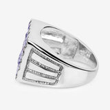 1.75 Carat Genuine Tanzanite .925 Sterling Silver Ring