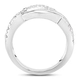 0.47 Carat Genuine White Diamond .925 Sterling Silver Ring