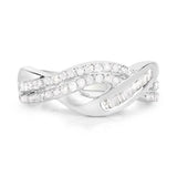 0.47 Carat Genuine White Diamond .925 Sterling Silver Ring