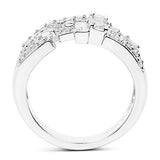 0.60 Carat Genuine White Diamond .925 Sterling Silver Ring