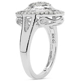 1.08 Carat Genuine White Diamond .925 Sterling Silver Ring
