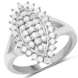 0.62 Carat Genuine White Diamond .925 Sterling Silver Ring