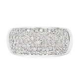 0.96 Carat Genuine White Diamond .925 Sterling Silver Ring