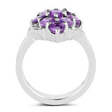 2.16 Carat Genuine Amethyst .925 Sterling Silver Ring