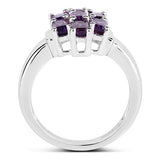 2.80 Carat Genuine Amethyst .925 Sterling Silver Ring