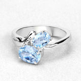 2.55 Carat Genuine Blue Topaz .925 Sterling Silver Ring