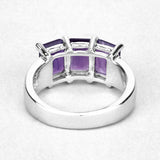 2.85 Carat Genuine Amethyst .925 Sterling Silver Ring