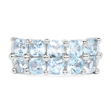 3.60 Carat Genuine  Blue Topaz .925 Sterling Silver Ring