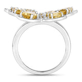 4.43 Carat Genuine Citrine .925 Sterling Silver Ring