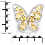 4.43 Carat Genuine Citrine .925 Sterling Silver Ring