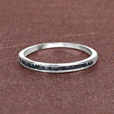 0.20 Carat Genuine Blue Diamond .925 Sterling Silver Ring