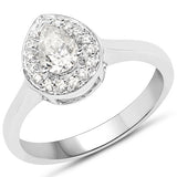 14K White Gold 0.63 Carat Genuine White Diamond Ring