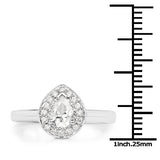 14K White Gold 0.63 Carat Genuine White Diamond Ring