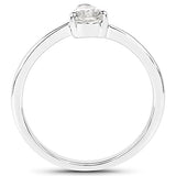 14K White Gold 0.50 Carat Genuine White Diamond Ring