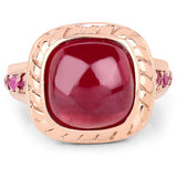 9.14 Carat Glass Filled Ruby and Ruby .925 Sterling Silver Ring