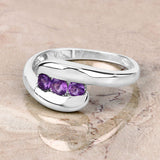 0.54 Carat Genuine Amethyst .925 Sterling Silver Ring