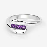 0.54 Carat Genuine Amethyst .925 Sterling Silver Ring