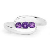 0.54 Carat Genuine Amethyst .925 Sterling Silver Ring