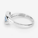 0.74 Carat Genuine Blue Topaz .925 Sterling Silver Ring