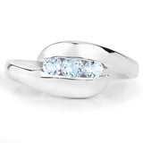 0.74 Carat Genuine Blue Topaz .925 Sterling Silver Ring