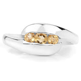 0.55 Carat Genuine Citrine .925 Sterling Silver Ring