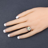 0.56 Carat Genuine Peridot .925 Sterling Silver Ring