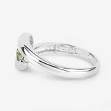 0.56 Carat Genuine Peridot .925 Sterling Silver Ring