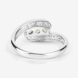 0.56 Carat Genuine Peridot .925 Sterling Silver Ring