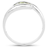 0.56 Carat Genuine Peridot .925 Sterling Silver Ring