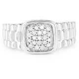 0.25 Carat Genuine White Diamond .925 Sterling Silver Ring