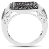 0.52 Carat Genuine Champagne Diamond .925 Sterling Silver Ring