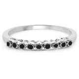 0.32 Carat Genuine Multi Diamond .925 Sterling Silver Ring