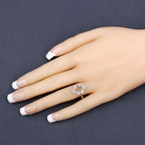 0.20 Carat Genuine White Diamond 14K White Gold Semi Mount Ring - holds 8x6mm Oval Gemstone