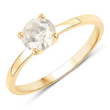 0.72 Carat Genuine LB Diamond 14K Yellow Gold Ring