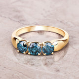 1.03 Carat Genuine Blue Diamond 14K Yellow Gold Ring