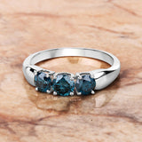 1.03 Carat Genuine Blue Diamond 14K White Gold Ring